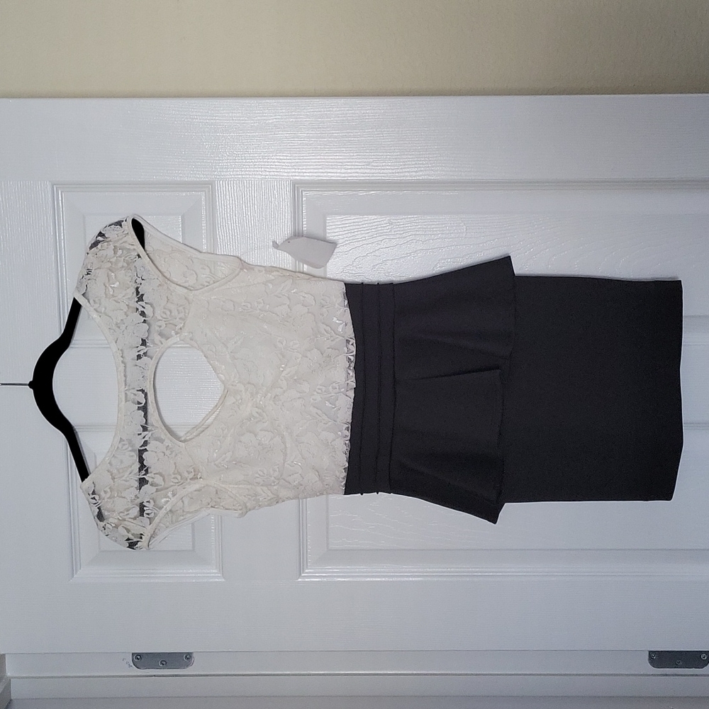 The vintage shop, small, black and white dress